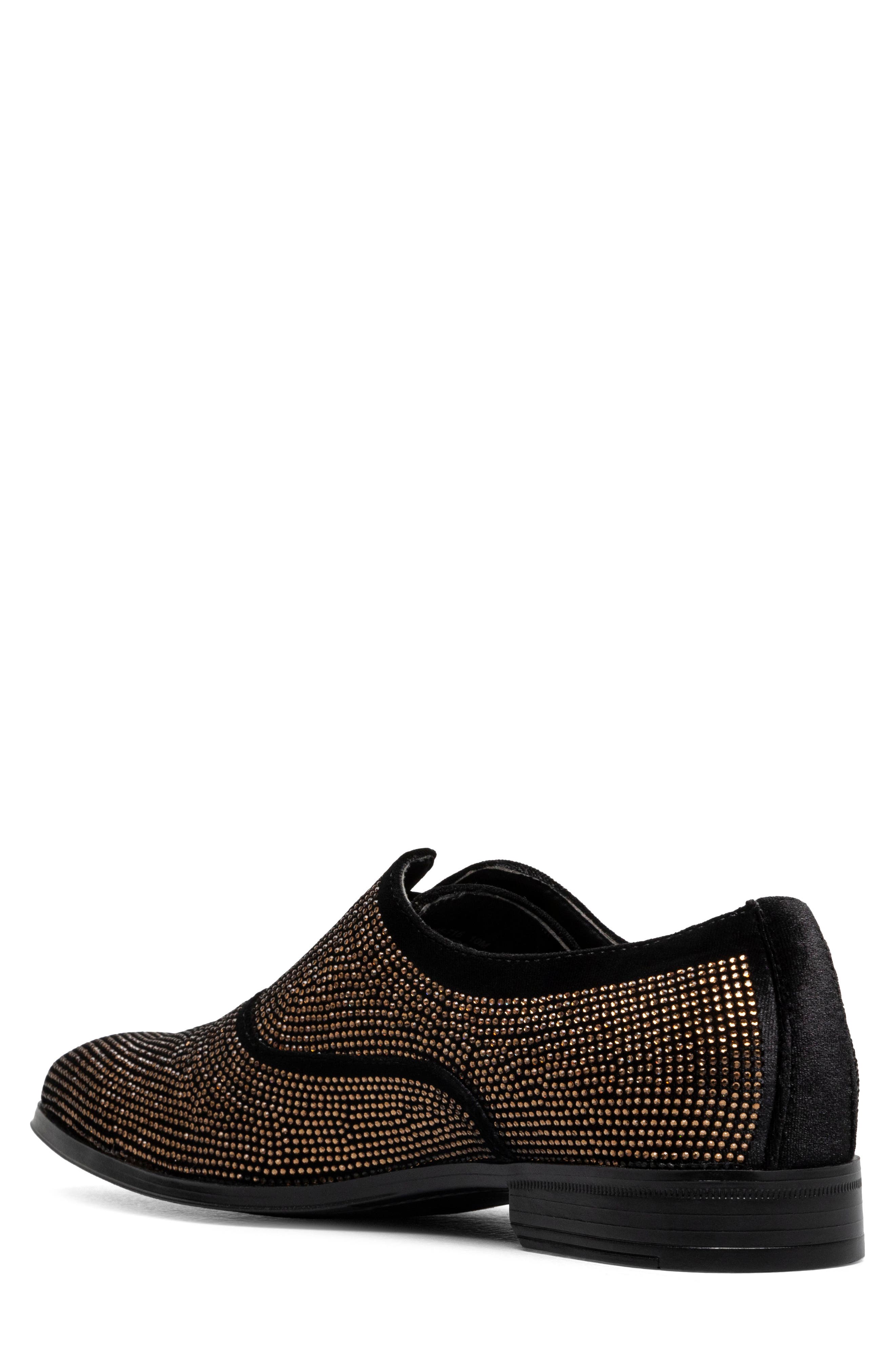 Starleigh Rhinestone Slip-On Loafer, Alternate, color, BLACK/ GOLD