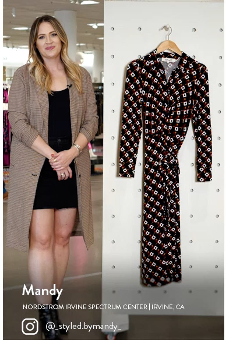 Sana Houndstooth Long Sleeve Dress video