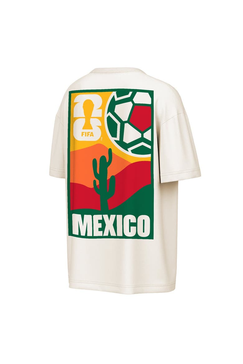 Men's Outerstuff Cream Mexico Post Card Oversized T-Shirt, Alternate, color, Cream