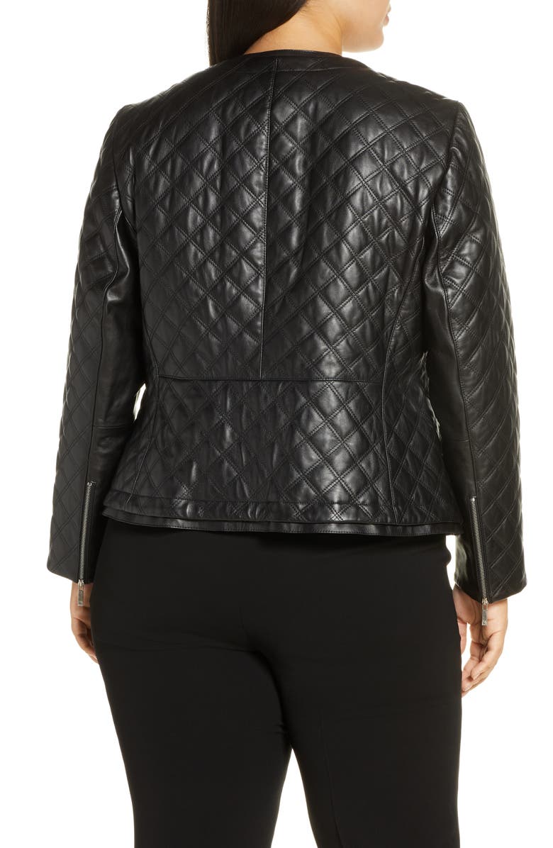 Lafayette 148 New York Tanner Quilted Leather Jacket, Alternate, color, 