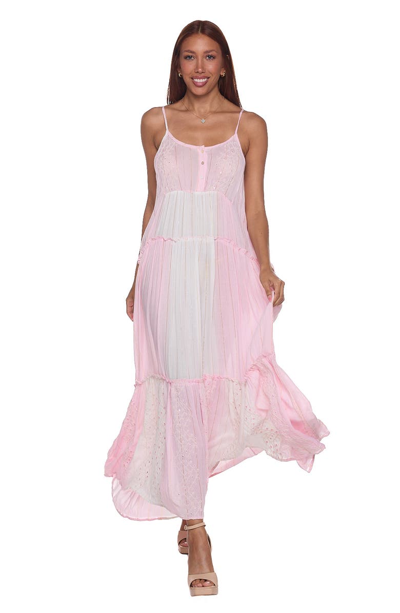 RANEES Tiered Maxi Dress, Alternate, color, Pastel Pink