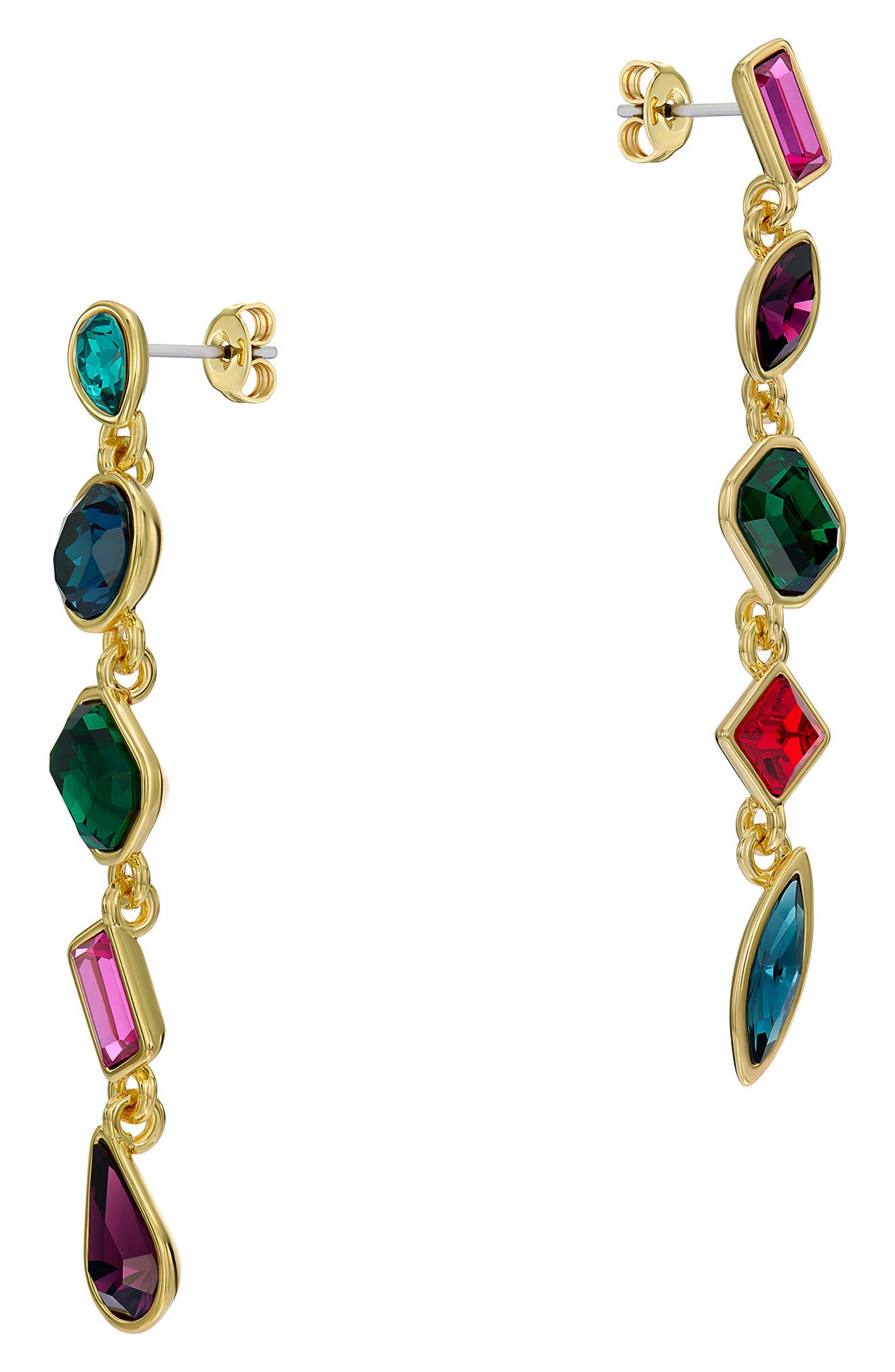 selected GOLD TONE CRYSTAL MULTI