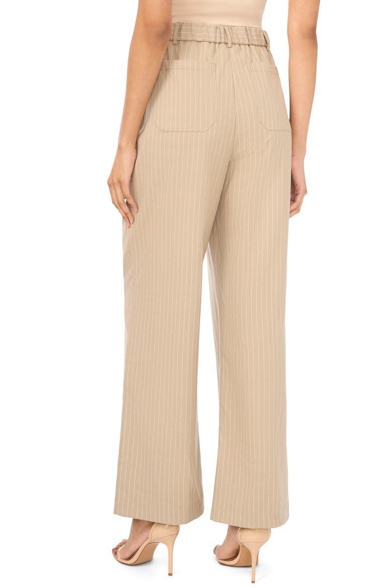 Pinstripe Woven Pants, Alternate, color, TOFFEE
