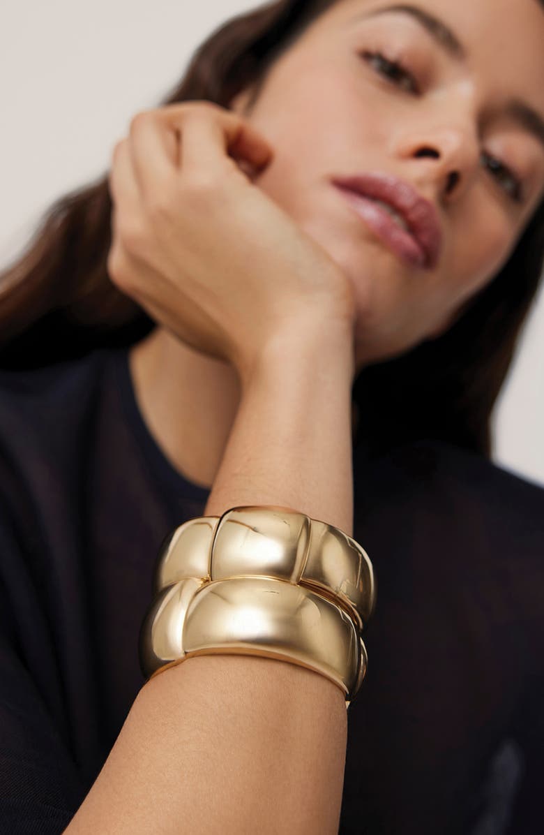 JENNY BIRD Mega Woven Square Bangle, Alternate, color, High Polish Gold