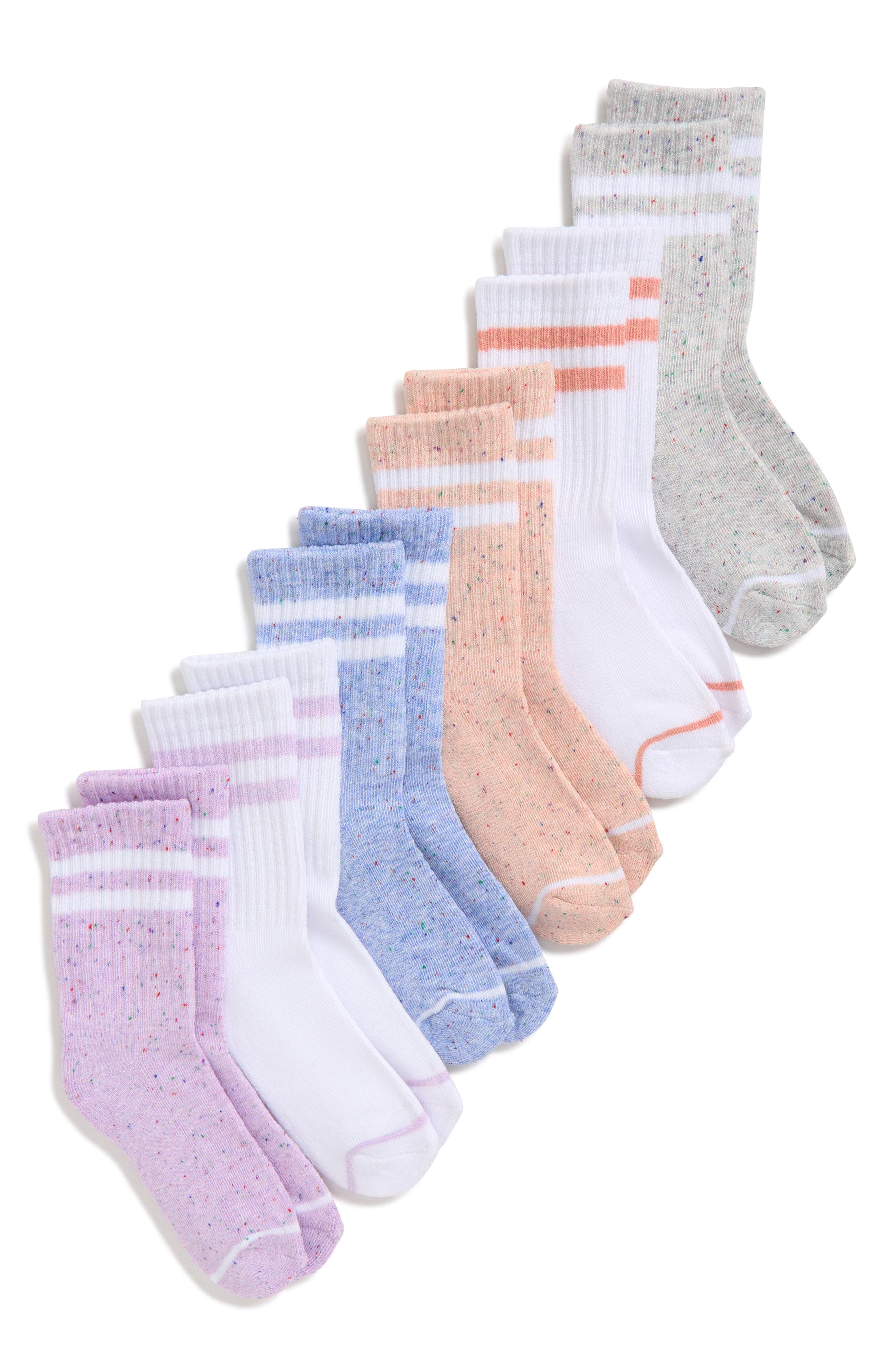 Capelli New York Kids' Assorted 6-pack Cushioned Crew Socks In Multi