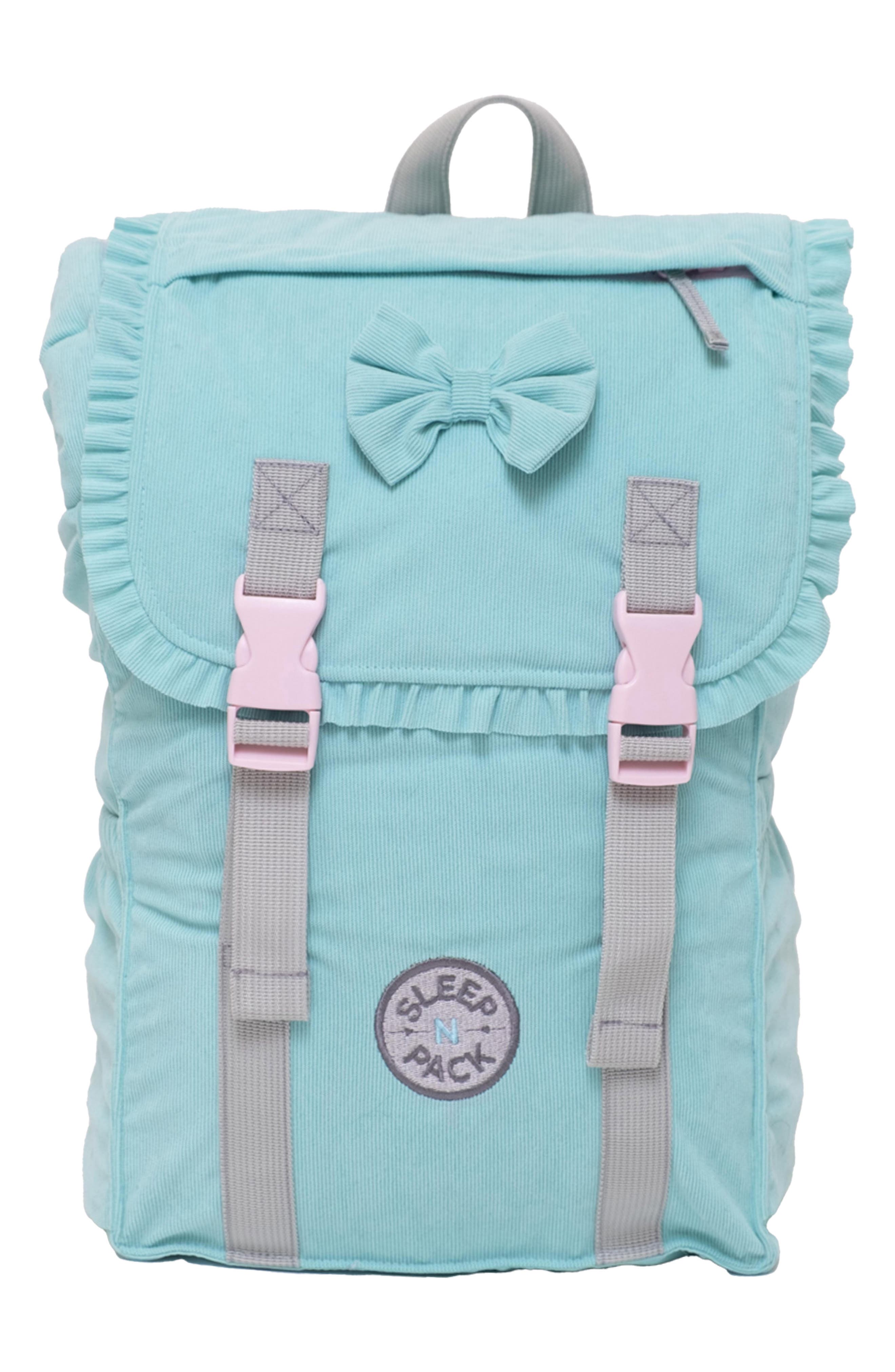 Kids' Sleep-n-Pack Sleeping Bag Backpack, Main, color, AQUA