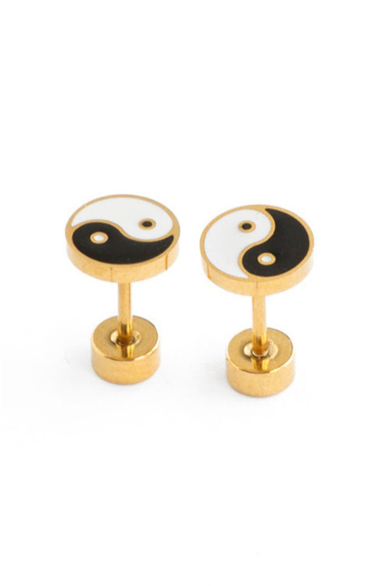 Pip Pop Yin Yang Stud Earrings, Main, color, Multi
