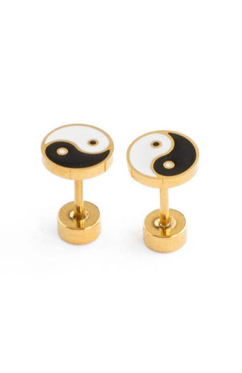 Yin Yang Stud Earrings