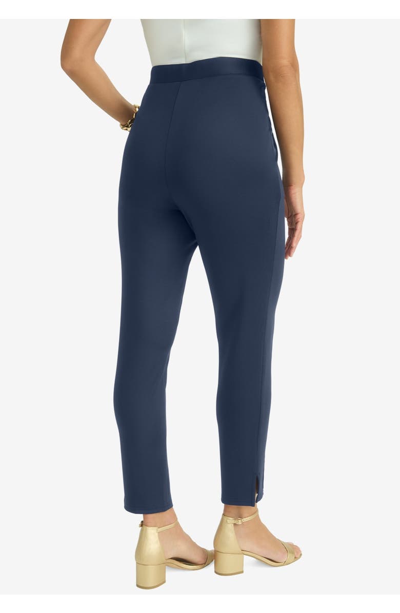 Jessica London PerfectEase Slim Straight Pant, Alternate, color, Navy