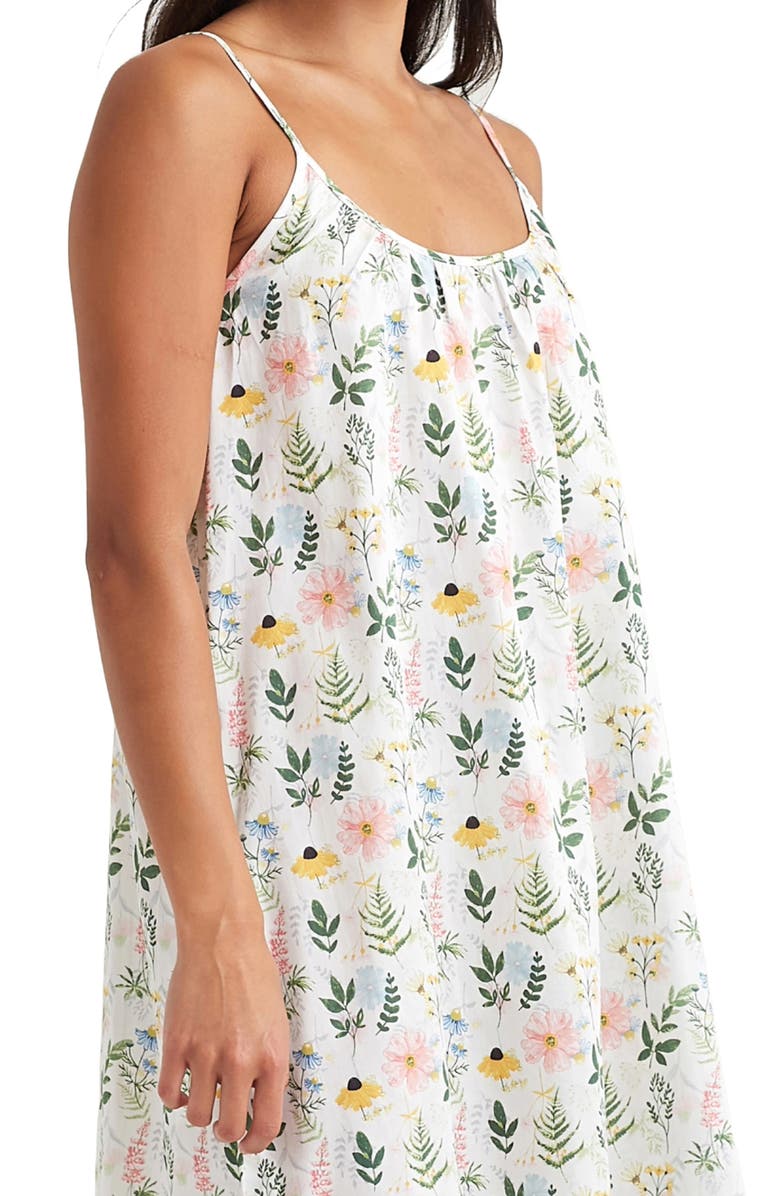 Papinelle Delphine Strappy Cotton Sateen Nightgown, Alternate, color, 