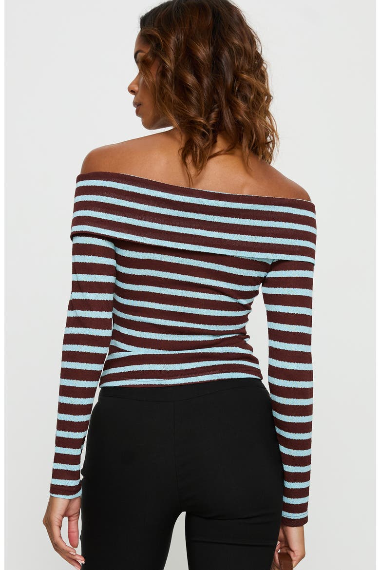 Raelena Off Shoulder Long Sleeve Top, Alternate, color, MULTI