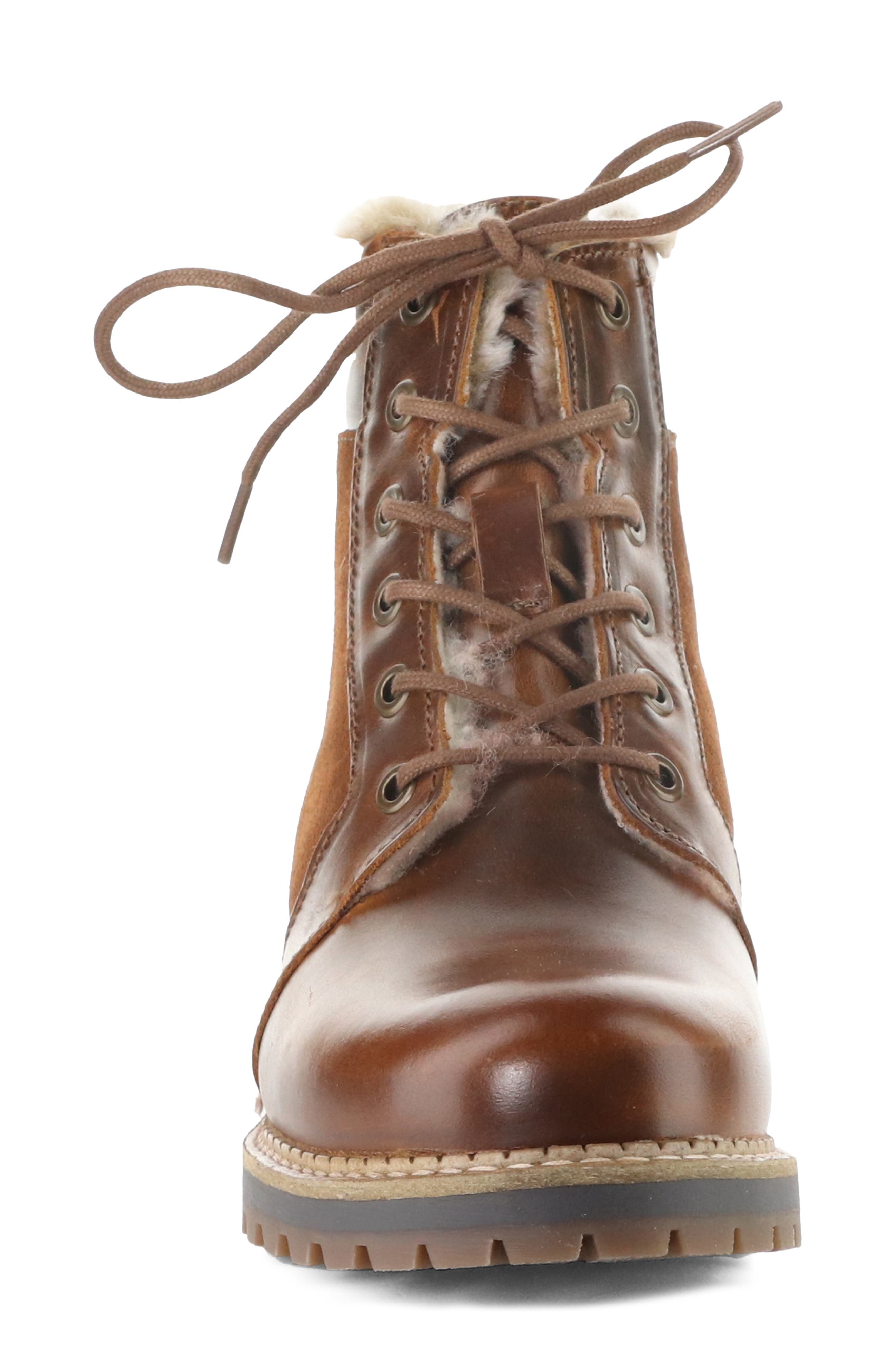 Chill Waterproof Leather Bootie, Alternate, color, COGNAC/ SCOTCH