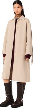 maje Long wool coat
