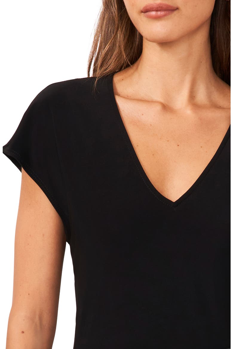 V-Neck Dolman Sleeve T-Shirt, Alternate, color, BLACK