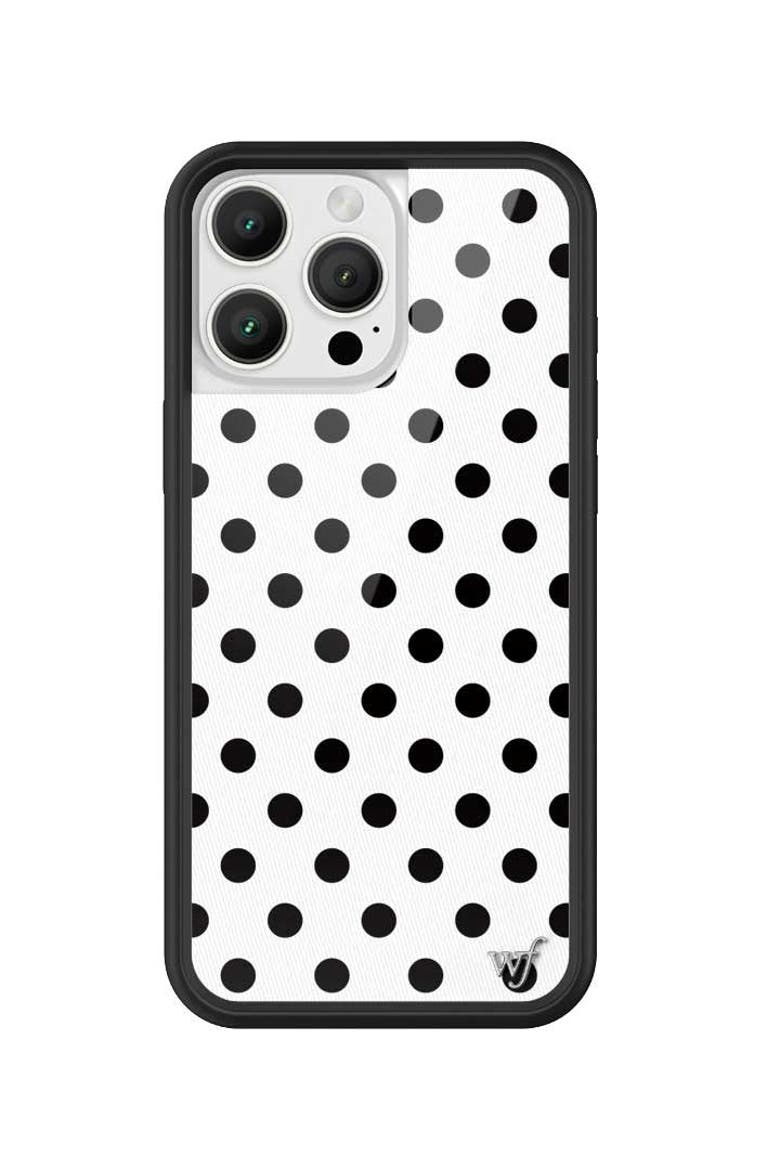 Polka Dot | White and Black iPhone Case, Main, color, White