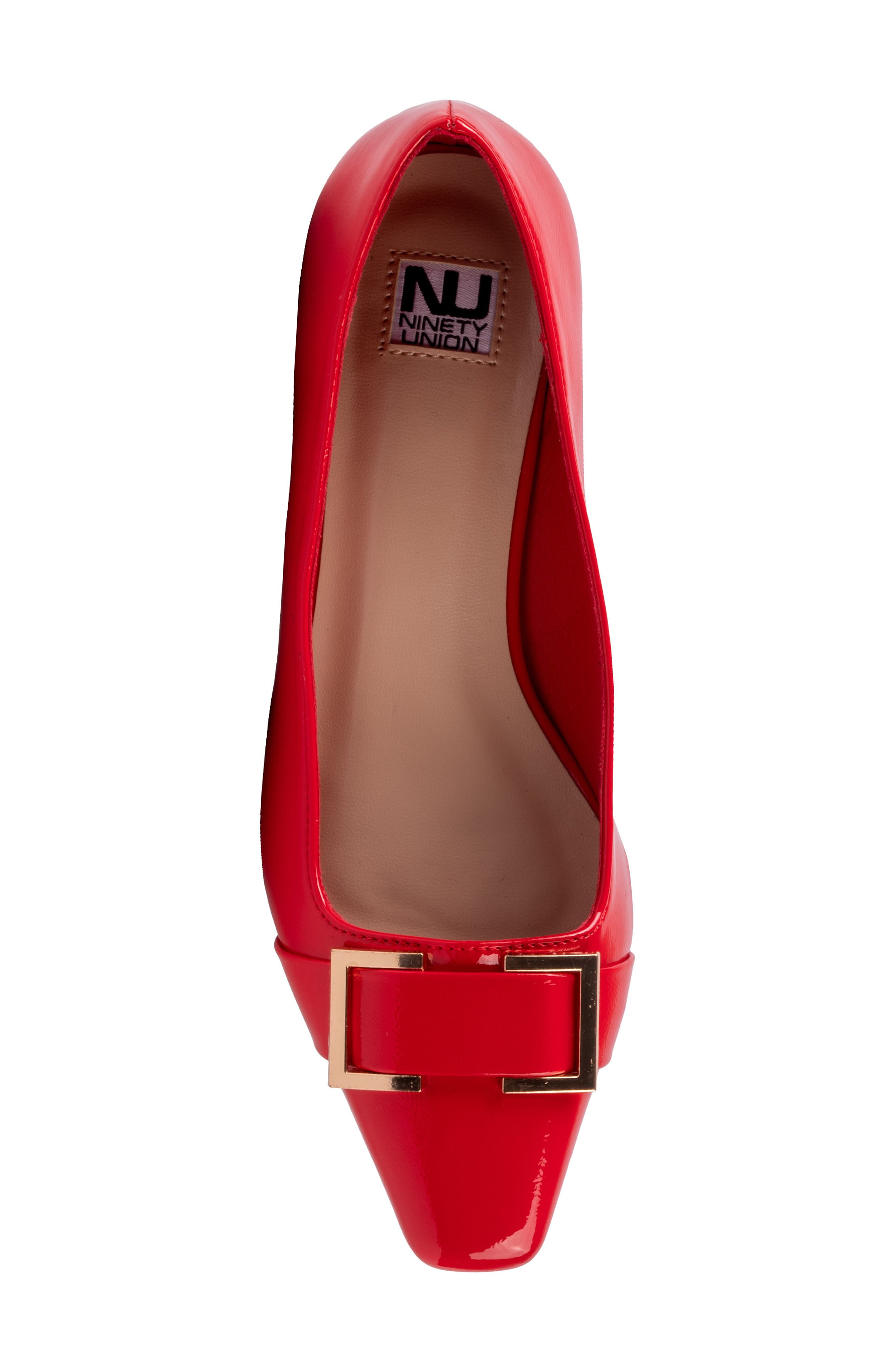 Dove Buckle Flat, Alternate, color, RED