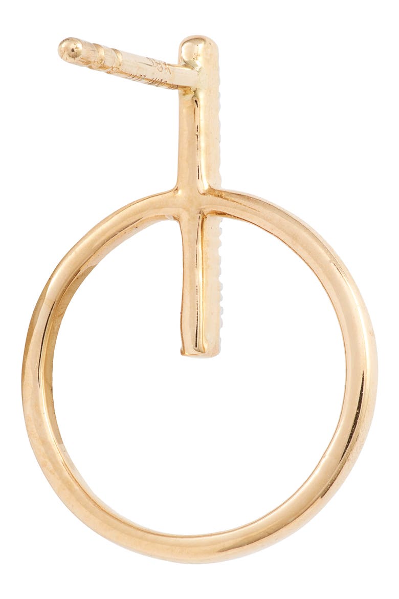 Kiera Circle Drop Earrings (Nordstrom Exclusive), Alternate, color, YELLOW GOLD/ DIAMOND