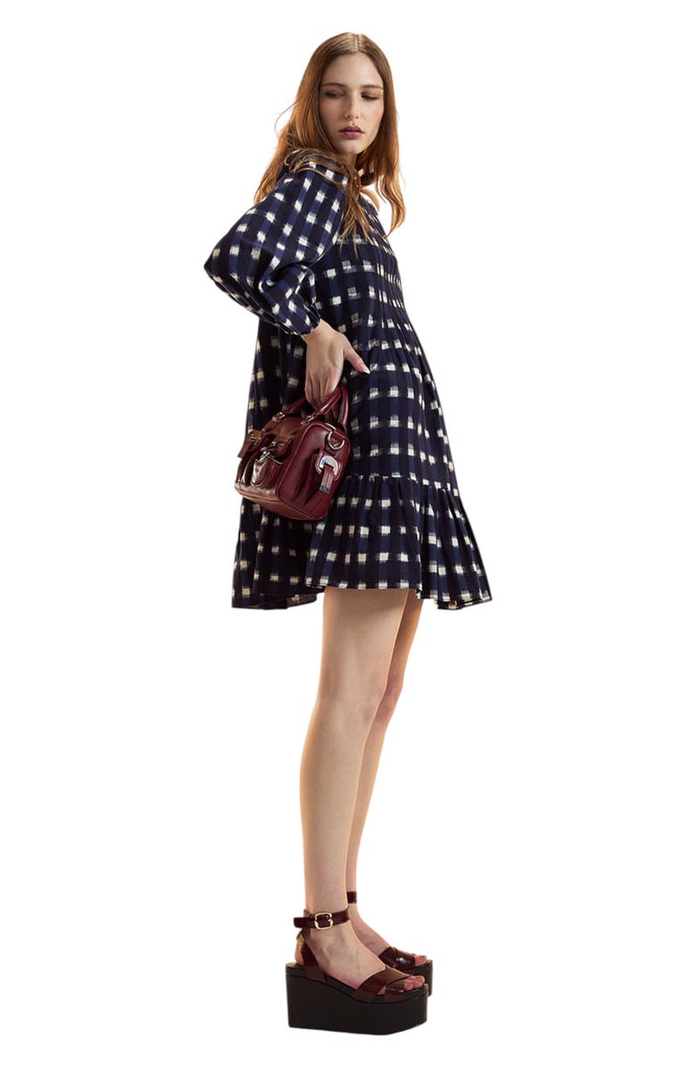 Cynthia Rowley Pintuck Mini Dress, Alternate, color, Navy Multi