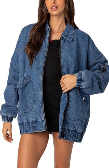 EDIKTED Sophie Oversize Denim Jacket Nordstrom