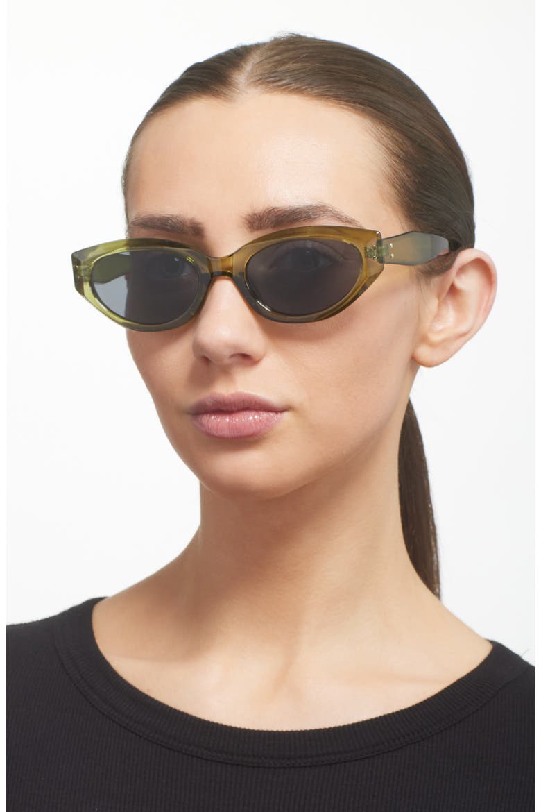50mm Oval Sunglasses, Alternate, color, CLEAR GREEN