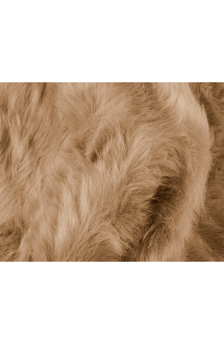 LUXE Gordon Faux Fur Throw - 2ft x 3ft -Tan, Alternate, color, Tan