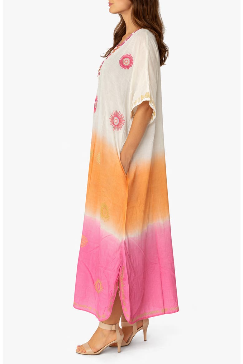 Long Ombré Cotton Cover-Up, Alternate, color, PINK