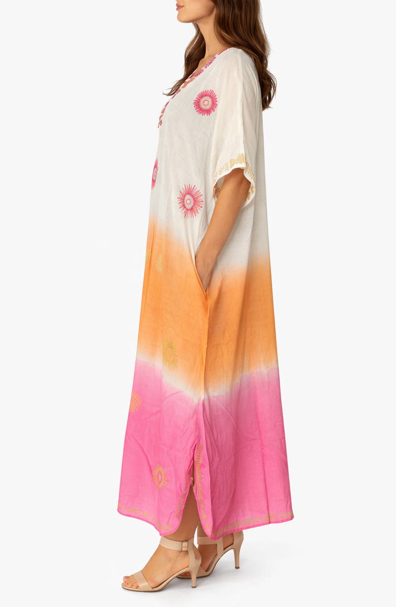 RANEES <p>Long Ombré Cotton Cover-Up</p>, Alternate, color, Pink