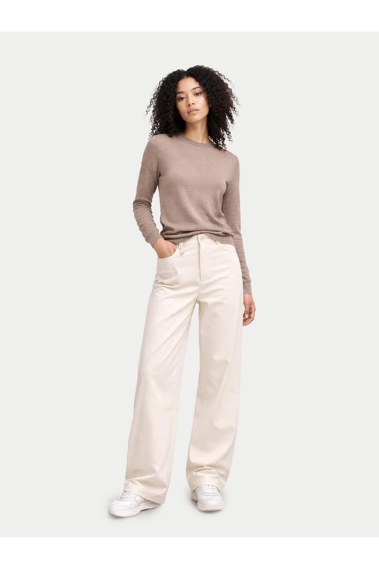 Women C-Neck Cashmere Sweater, Alternate, color, timber wolf