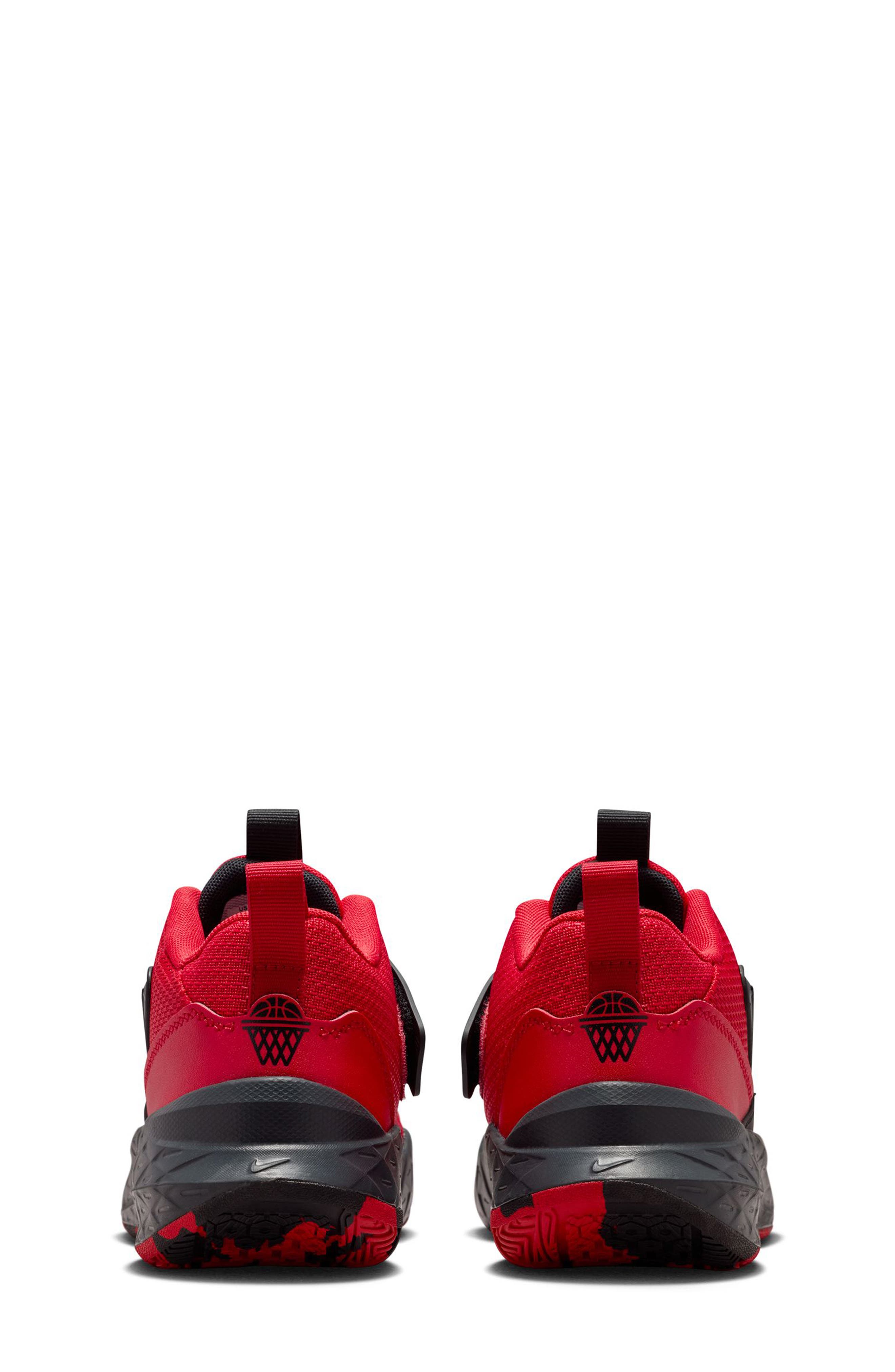 Nike Kids' Team Hustle D 12 Basketball Shoe, Alternate, color, Red/ University Red/ Black