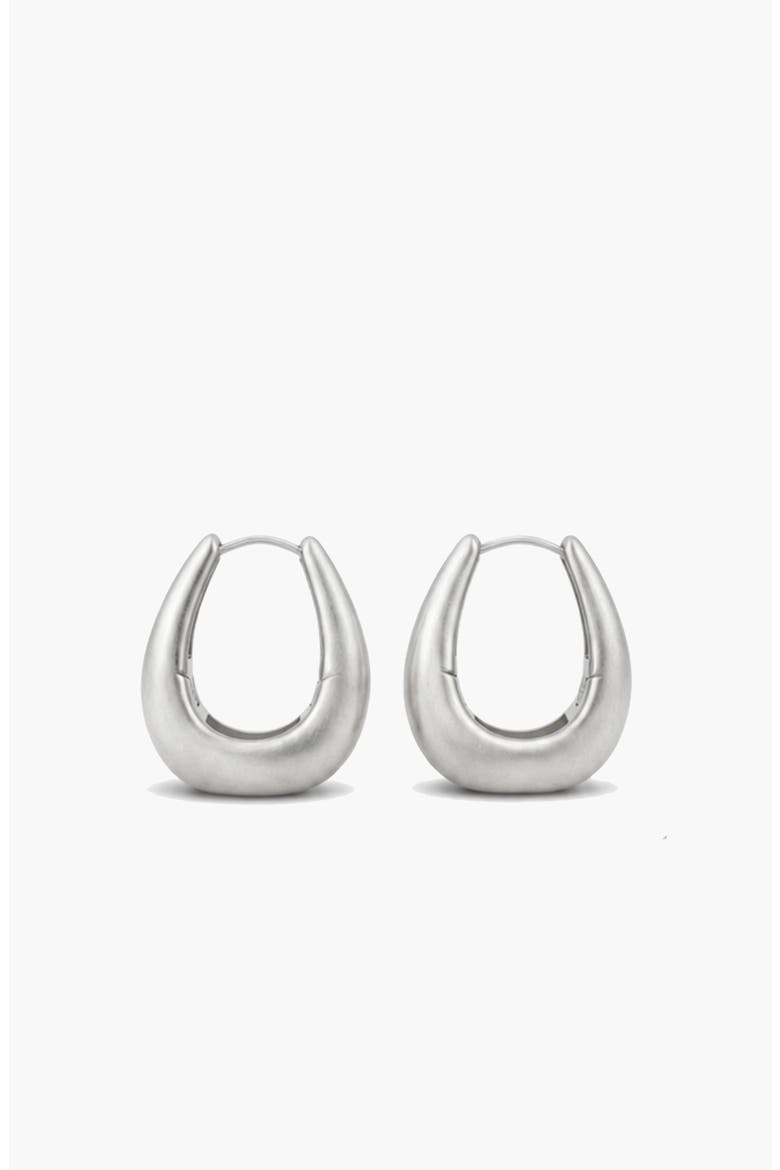 Molten Maxi Earrings in Silver, Alternate, color, Silver