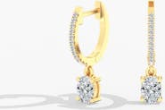 Everlee Oval Droplet Hoop Lab Diamond in 14K Gold