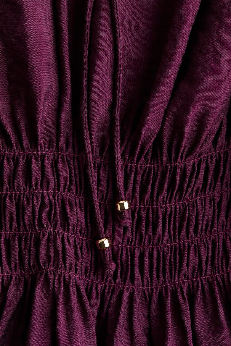 Smocked Blouse, Alternate, color, Dark purple