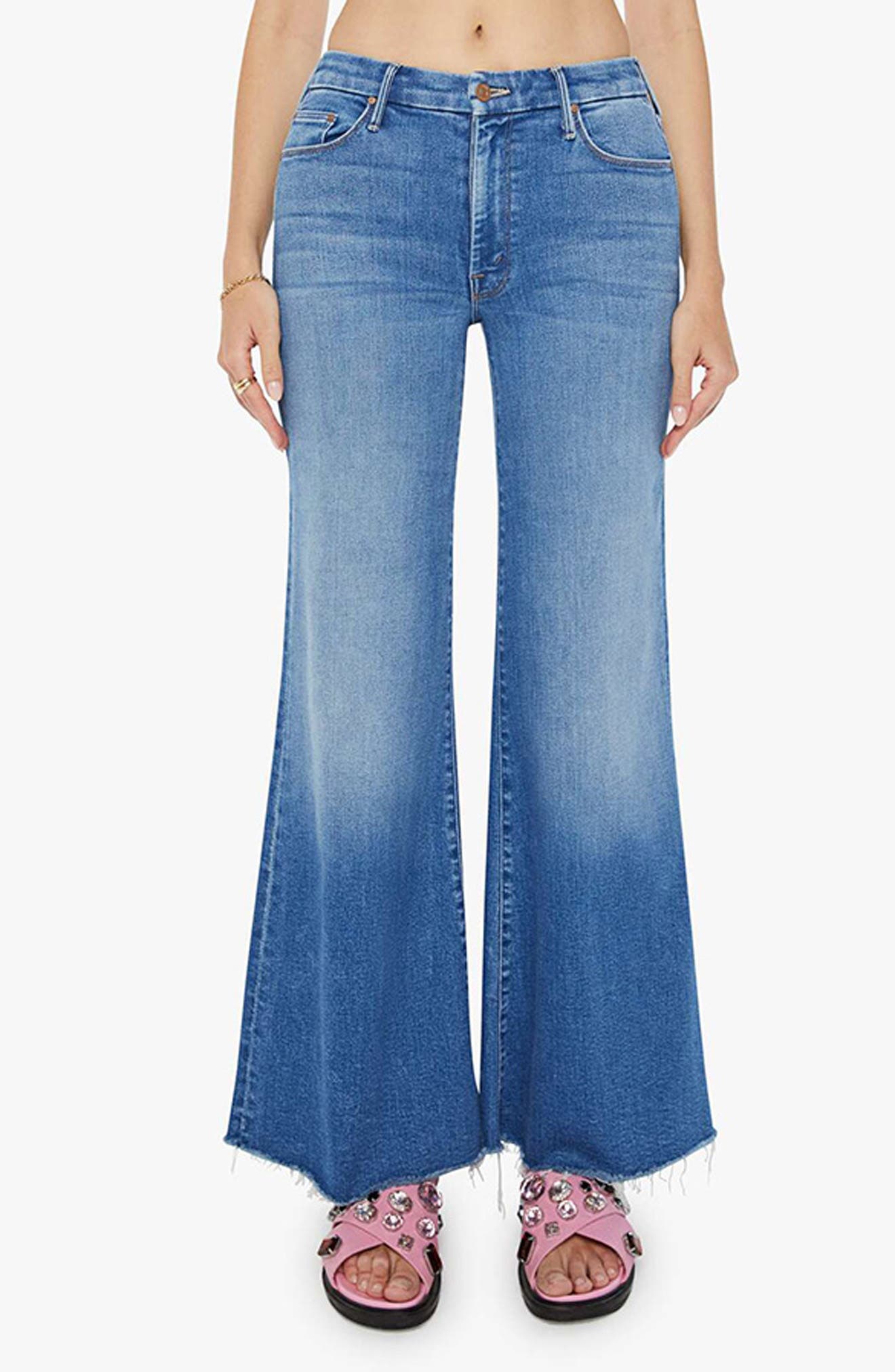 MOTHER The Roller High Waist Wide Leg Jeans