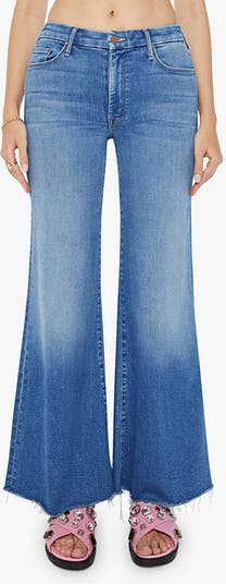 Mother The Roller Jeans Womens 31 Let's Trip Light Wash NWOT Wide 2024 Leg Stretch