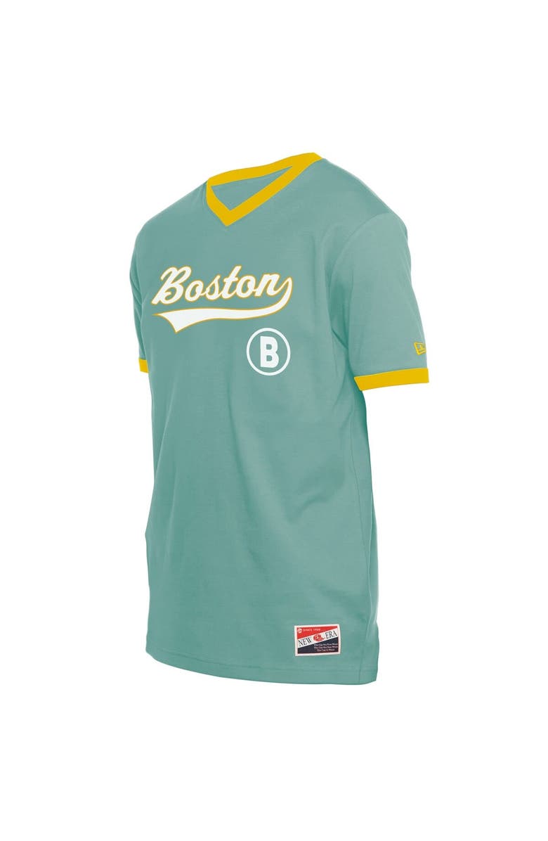 New Era Men's New Era  Green Boston Red Sox 2025 City Connect V-Neck T-Shirt, Alternate, color, 