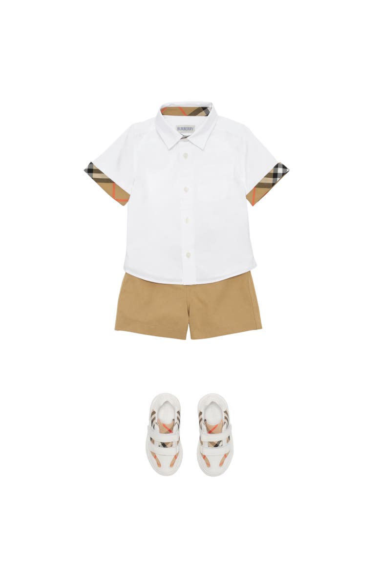 Burberry Cotton Poplin Shirt, Alternate, color, White