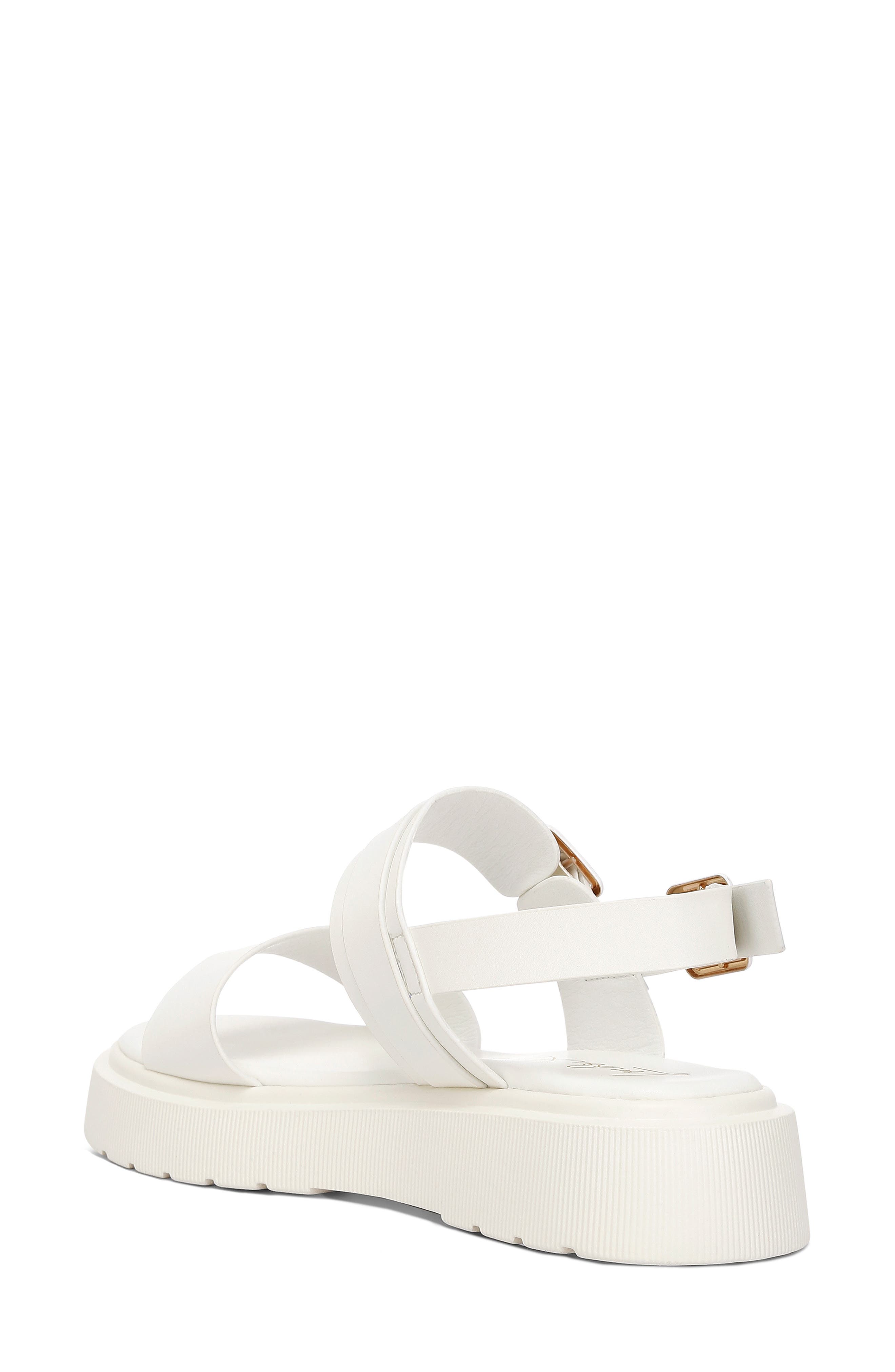 Gladen Faux Leather Platform Sandal, Alternate, color, WHITE