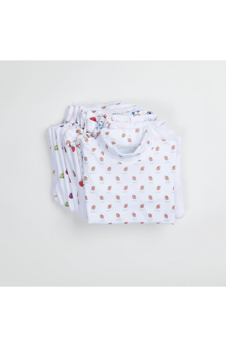 Little English Kids' Printed Turtleneck, Alternate, color, Footballs
