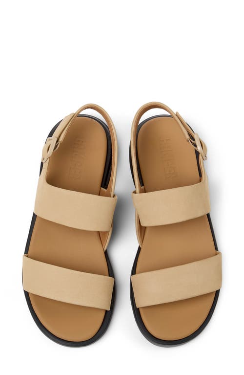 Shop Camper Edy Slingback Sandal In Medium Beige