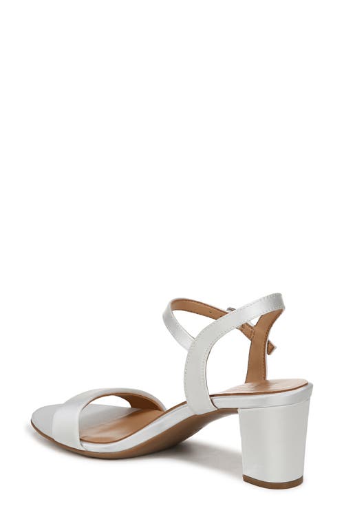 Naturalizer Bristol Ankle Strap Sandals In Pearl White Satin