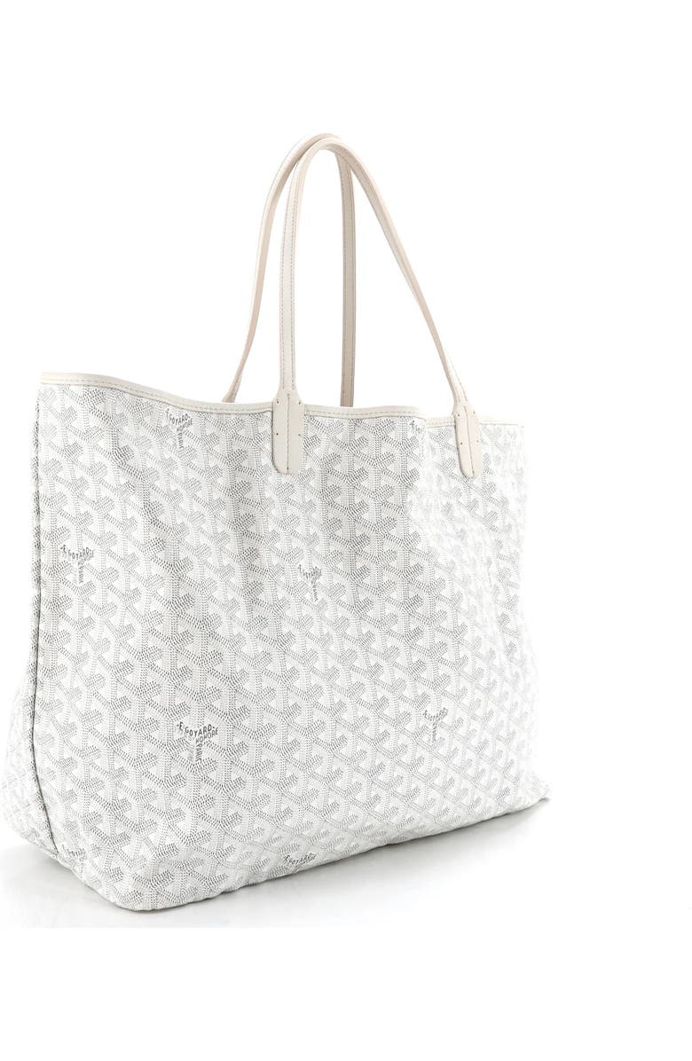 Pre-Owned Goyard Saint Louis Tote Coated Canvas GM, Alternate, color, White