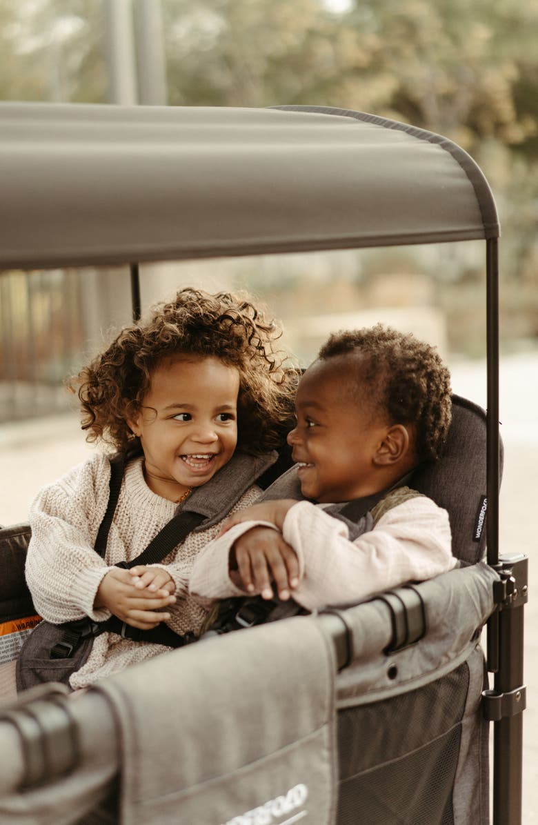 WonderFold W4 Luxe 4-Passenger Multifunctional Stroller Wagon with Snack Tray, Alternate, color,