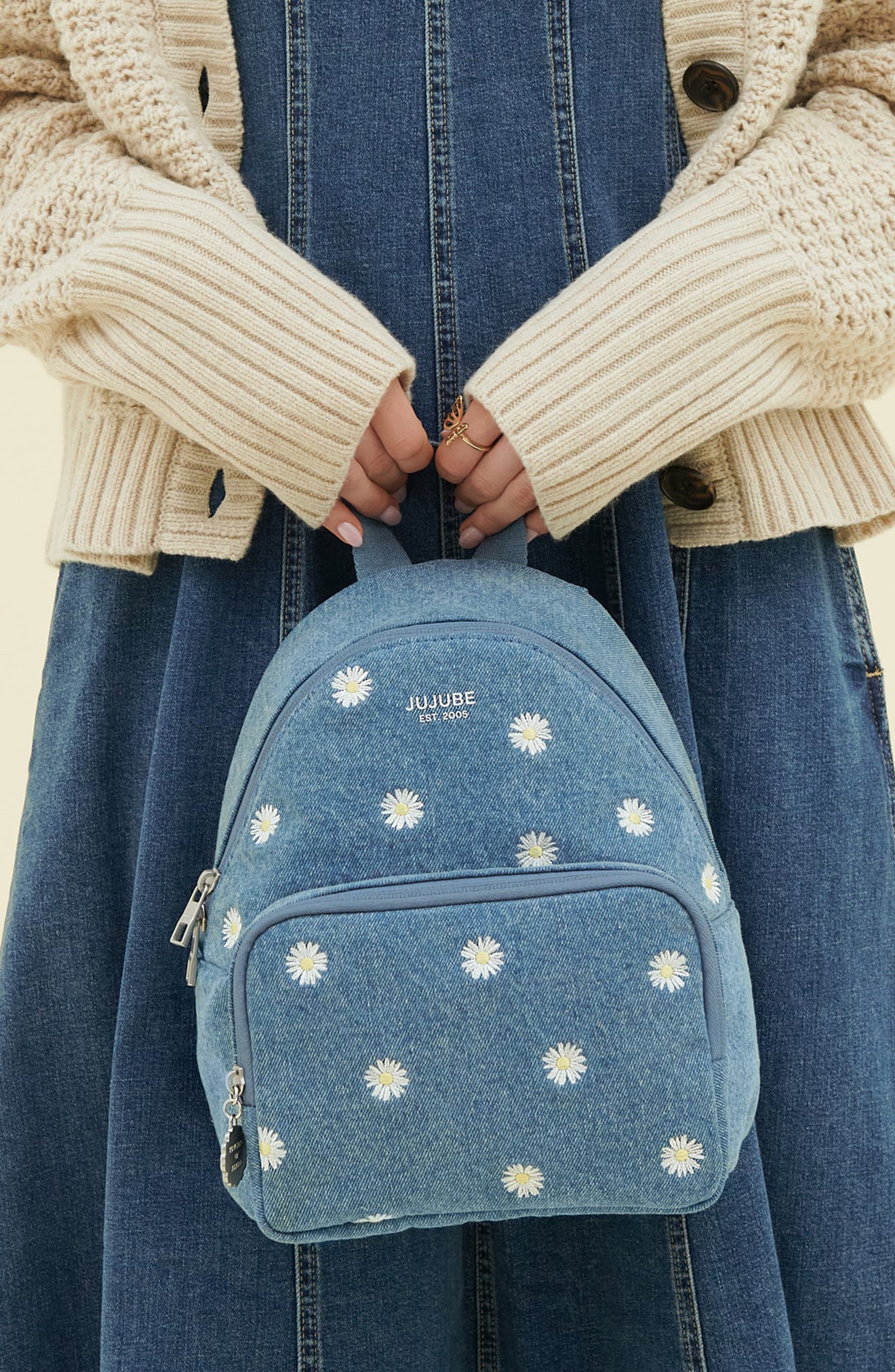jujube mini backpack Hello Kitty x Everyday (Cherry Blossoms) this charming mini backpack is as cute as it is functional JuJuBe Everyday Mini Backpack, Snow