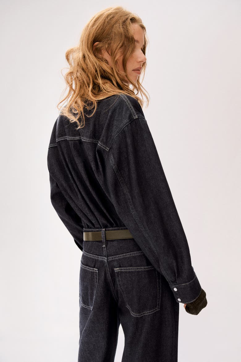 Feather Soft Wide Regular Jeans, Alternate, color, Dark denim blue