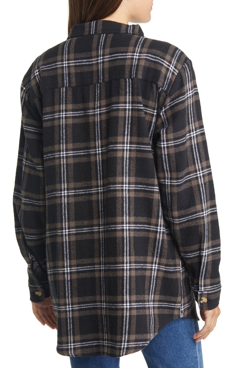 beachlunchlounge Oversize Plaid Cotton Shirt, Alternate, color, 