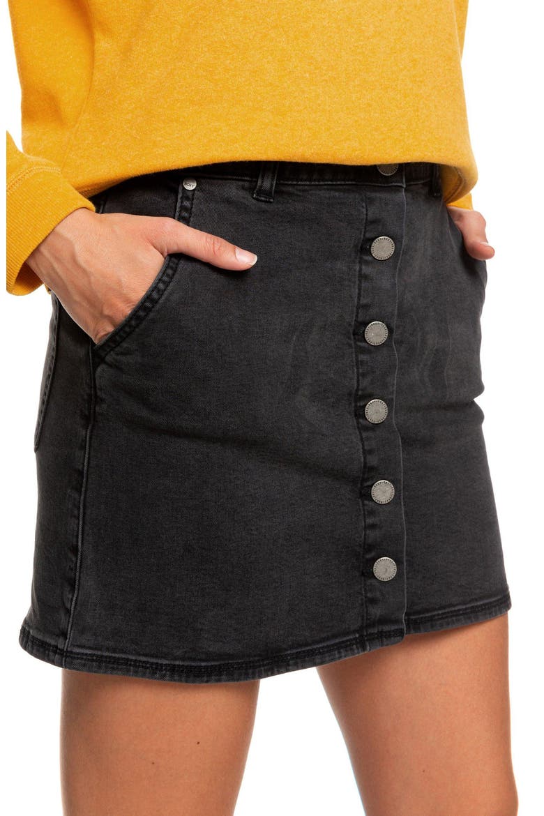 Wild Young Spirit Denim Miniskirt, Alternate, color, ANTHRACITE
