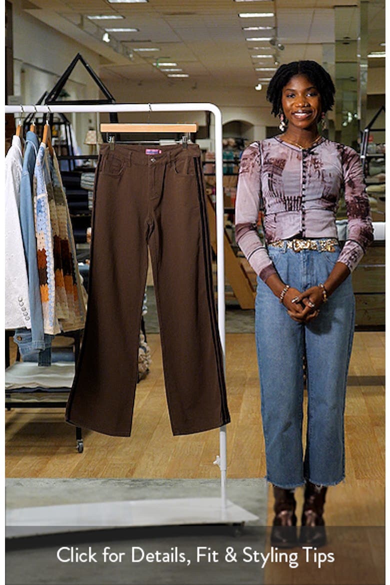 Mattie Side Stripe Low Rise Wide Leg Jeans video