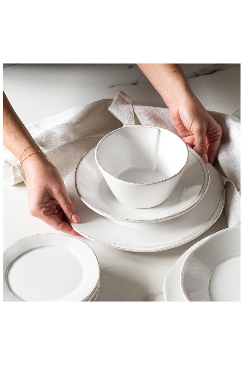 Lastra White American Dinner Plate, Alternate, color, WHITE