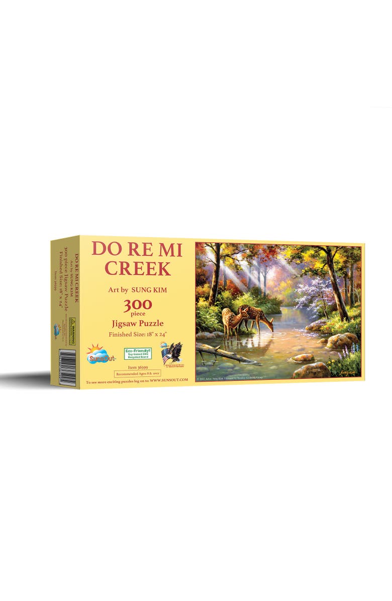 Sunsout Doe Re Me Creek 300 piece Jigsaw Puzzle for Adults, Main, color, Multicolor