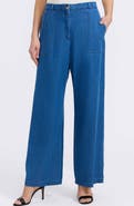 Foxcroft Blaire Wide Leg Denim Pants